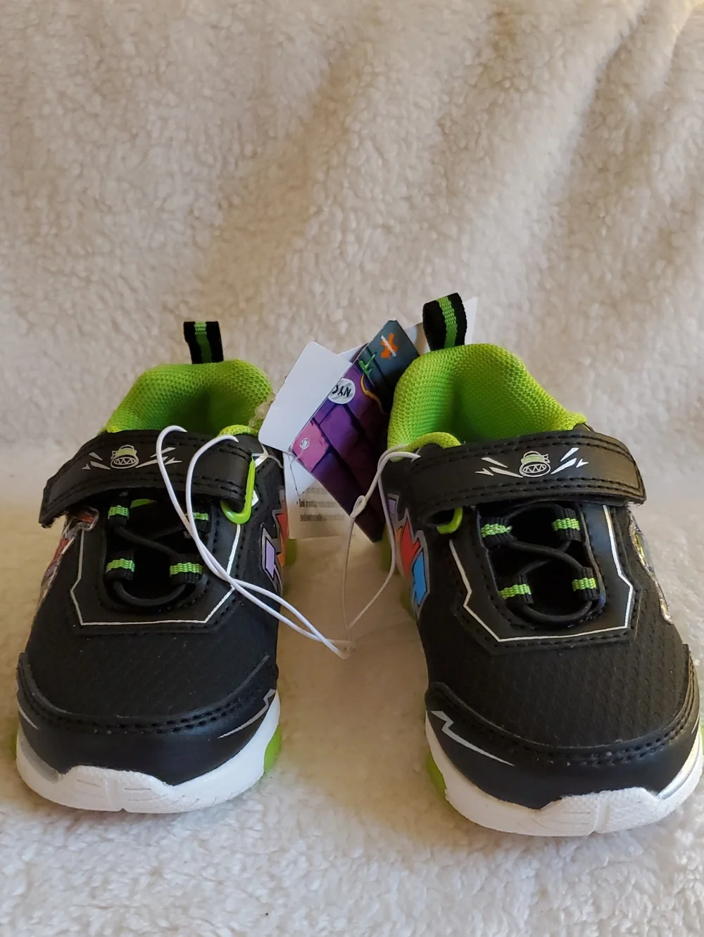 Nickelodeon Teenage Mutant Ninja Turtles Light-Up Sneakers Toddler Boys Size 6